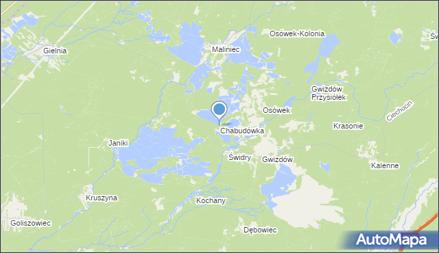 mapa Chabudówka, Chabudówka na mapie Targeo